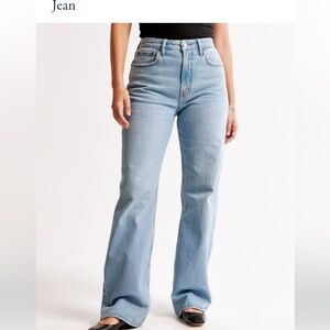 Abercrombie & Fitch Blue Flare Wide Leg Jeans